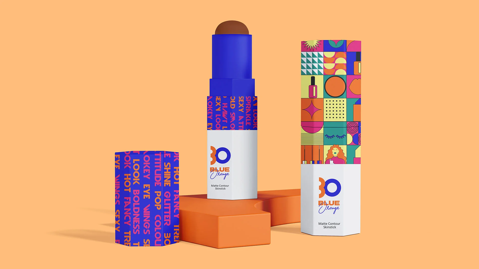 Blue Orange matte Contour Skinstick