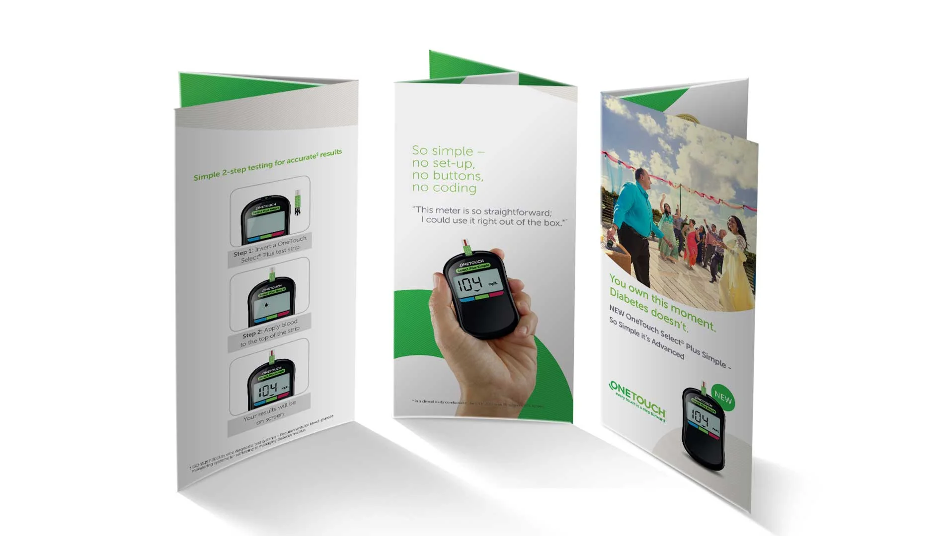 Johnsons - One Touch - Brochure showcasing elegant graphics and informative text