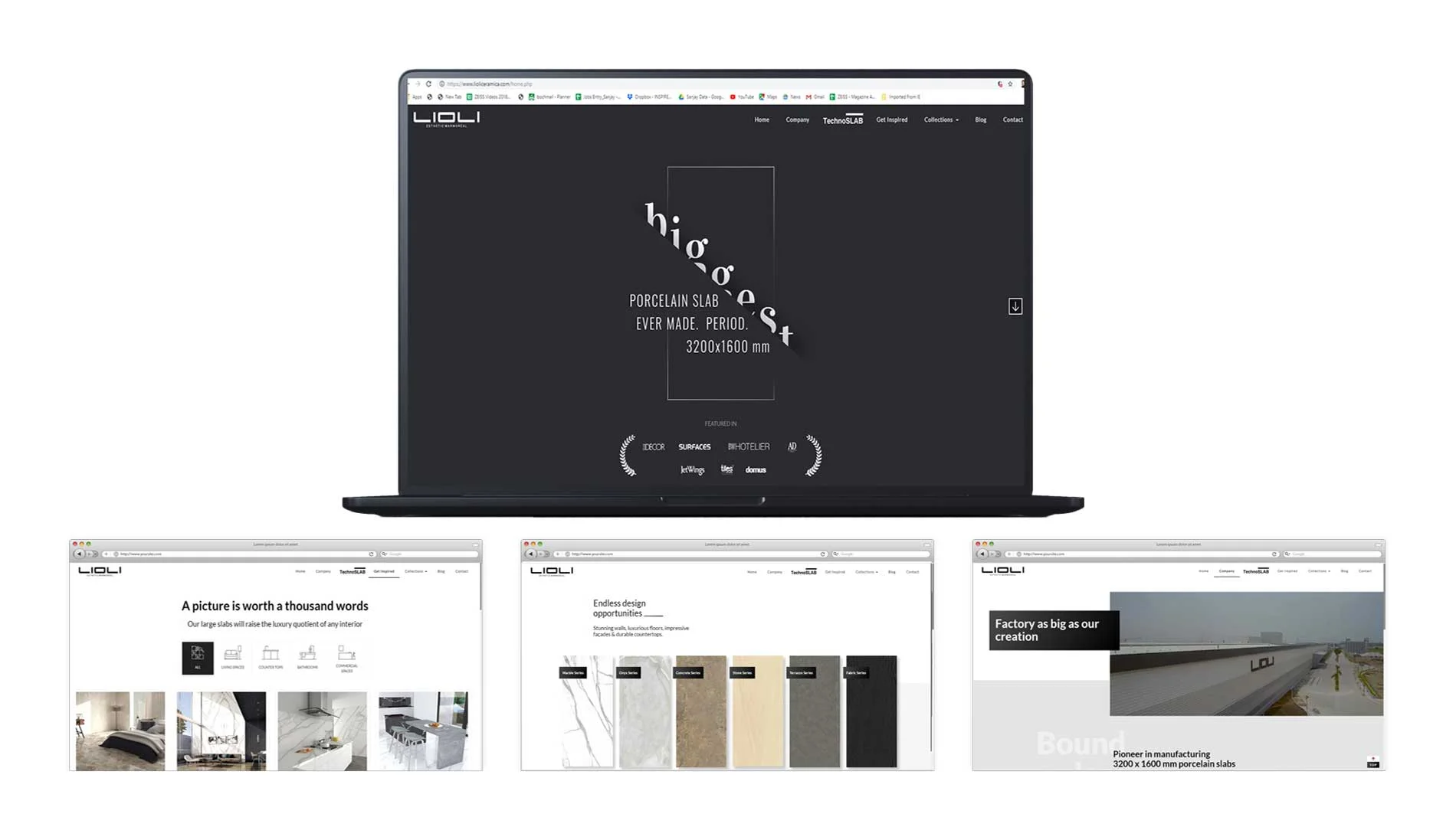 lioli website design