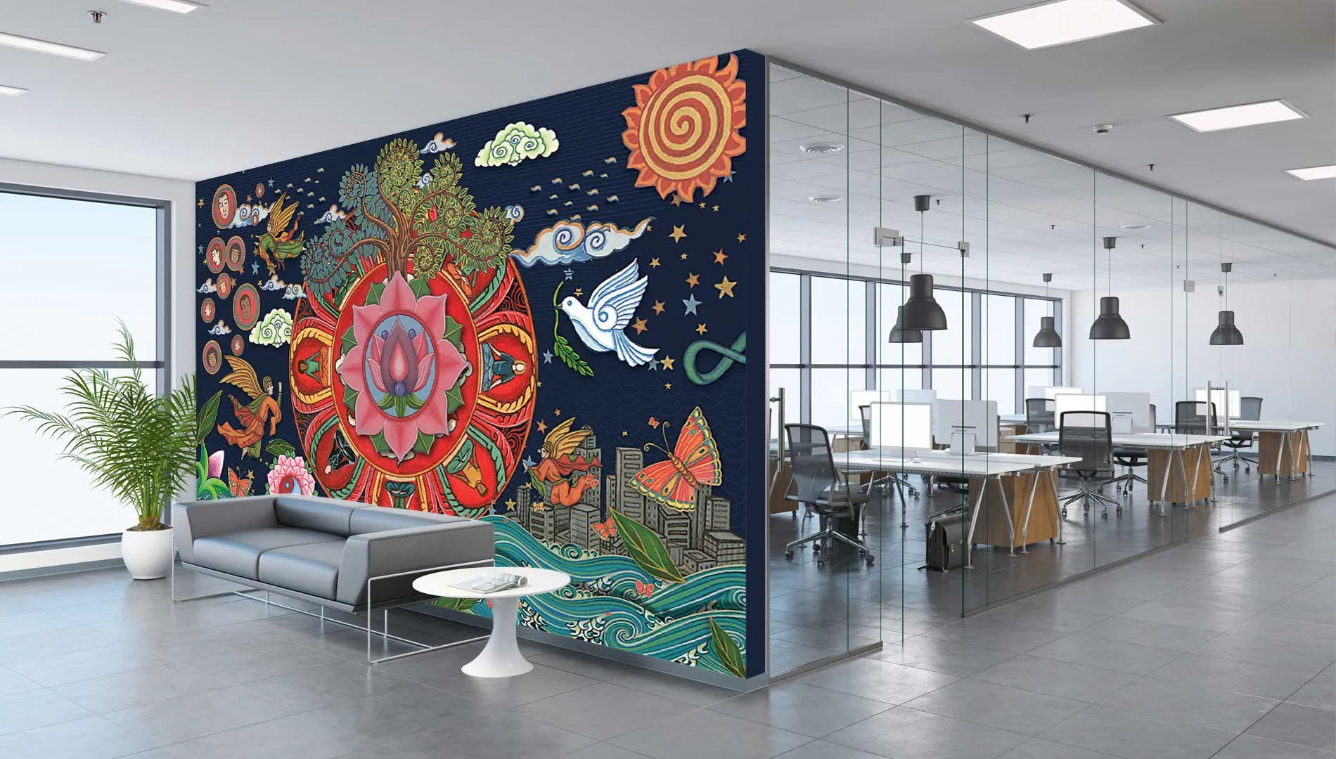 Office space that reflects brand character by Boch & Fernsh 360 degree creative agency in Mumbai Office space that reflects brand character by Boch & Fernsh 360 degree creative agency in Mumbai
