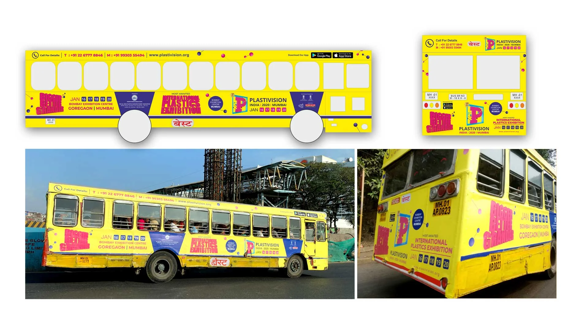 Plastivision communicated througn buses by B&F 360-degree branding & marketing Plastivision communicated througn buses by B&F 360-degree branding & marketing