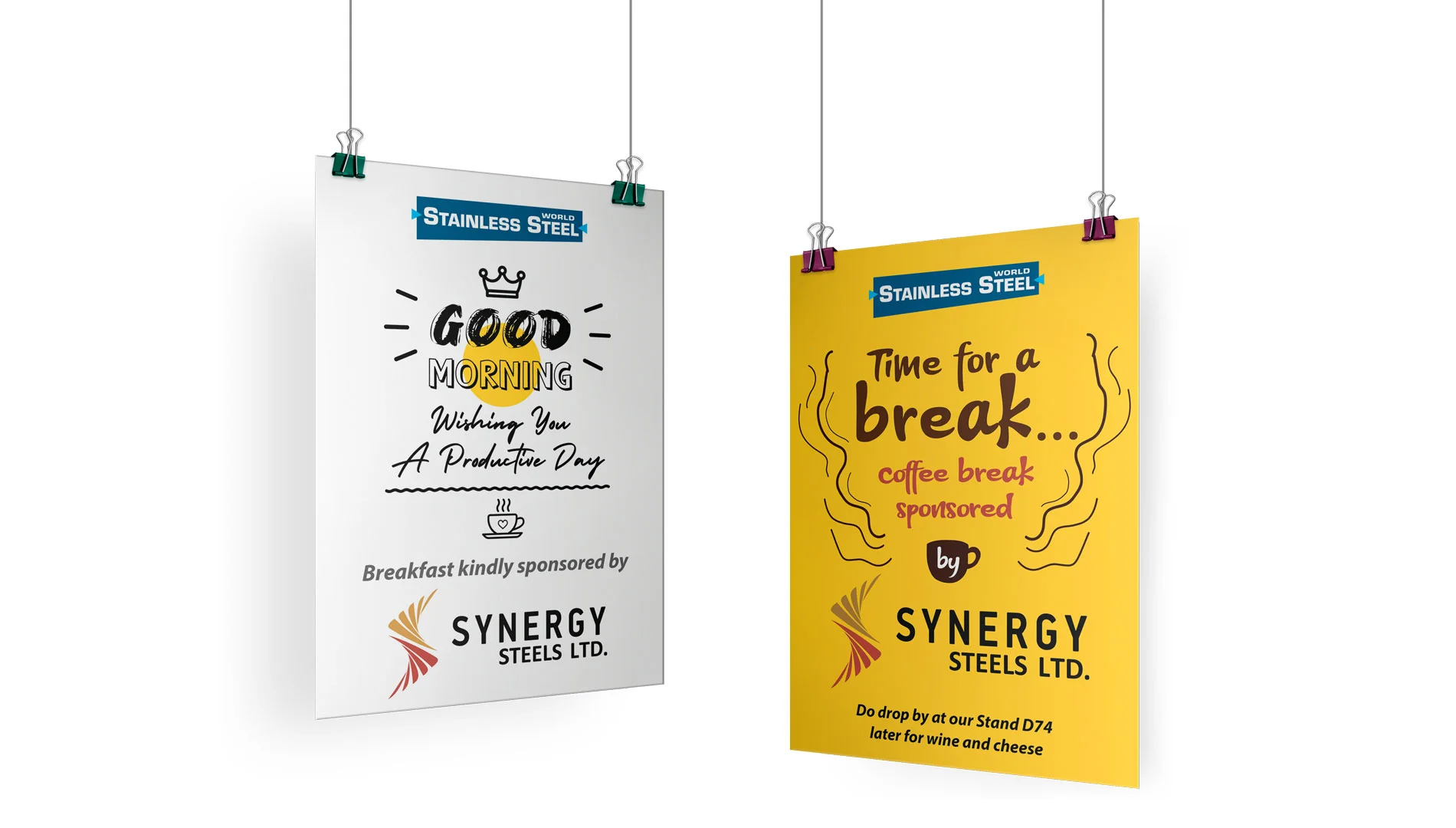 Synergy Steels - Promotional posters for the event by Boch & Fernsh