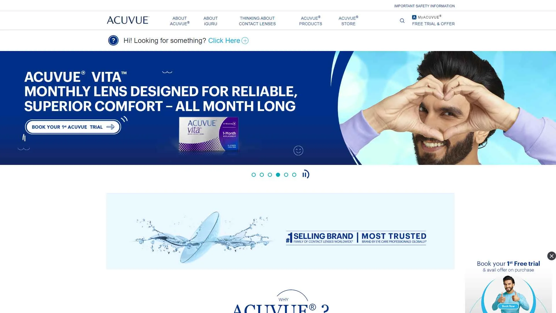 Acuvue branding design by Boch & Fernsh advertising company, emphasizing clarity and modern aesthetics for contact lenses