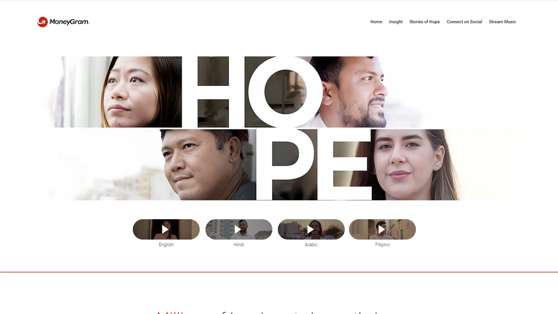 Boch & Fernsh creative agency in Mumbai presents the MoneyGram Hope campaign with impactful and inspiring visuals